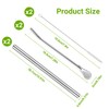 4 Pack Stainless Steel Straws with 2 Built-in Cleaning Brushes
