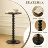 Fultyle Round Side Table, Small Drink Table for Small Spaces,