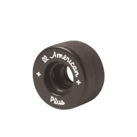 Sure-Grip All American Plus Indoor Black Wheels - Made of Vanathane Technology with 55mm Diameter Wheels - Tough and Lightweight - Hard Rink Wheel - Suitable for Beginners - Set of 8 Wheels