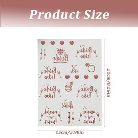 Bachelorette Party Tattoo Set, 4 Pieces Leaves Bachelorette Party Tattoo Bridal Tribe Tattoos Temporary Tattoos Bride Team Bride Wedding Temporary Tattoos Hen Party Women