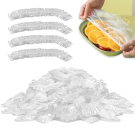 RYHHH Pack of 50 Cover Caps for Food, Cling Film with Elastic Covers, Sealing Bags, Food Cover, for Storing Food, Vegetables Fresh Protection (Clear)