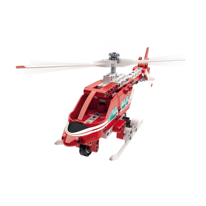 CLEMENTONI - Mechanics Lab Fire Brigade Helicopter, Construction Set Helicopter
