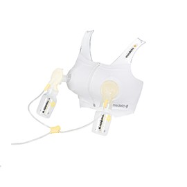 Medela Easy Expression Bustier, Hands-Free Pumping Bra, White, Small