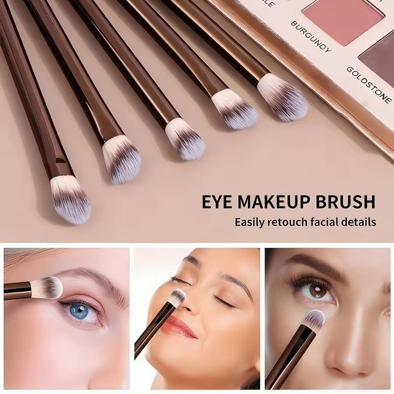 13-Piece Makeup Brush Set for Everyday Cosmetic Application – Wool