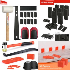 Goldblatt/VALUEMAX Professional Laminate Wood Flooring Installation Kit with 100/30 Pieces Spacers - Goldblatt&ValueMax