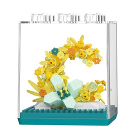 Flowers Moon DIY Mini Flower Plant Building Blocks Toy - Creative Botanical Collection for Kids and Adults Home and Collection Art Home Office Decor