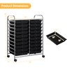 SILKYDRY 20-Drawer Rolling Storage Cart, Art Cart Organizer on Wheels,