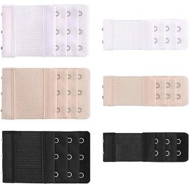 Vayfoni 6-Pack Women's Bra Extender Set - Soft & Comfortable Bra Strap Extension - Elastic 2 Hook & 3 Hook Bra Extenders UK - Stretchy Extensions for Added Comfort