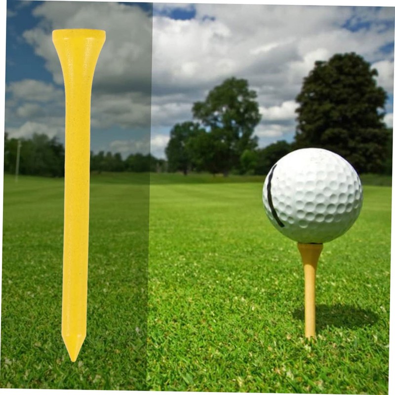 WOONEKY 100pcs Golf Tees Wooden Yards for Tee Box Friction