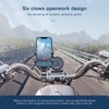 FANAUE Aluminum Anti-theft Bike Motorcycle Phone Mount with Vibration Dampener