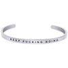 Jude Jewelers Pulsera apilable de acero inoxidable con mantra, regalo
