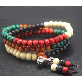 8mm*108pcs Mala Bracelet Necklace Men's Women's Tibetan Buddhist Buddha Meditation Prayer Bead Prayer Buddha Mala Chinese Knot (color)