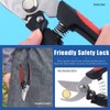 Glarks 6Pcs Garden Pruning Shears and Gloves Set, Professional Garden