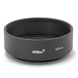 vhbw Metal Lens Hood 48 mm Black Style B Compatible with Camera Lens Canon QL17 G3, QL17 GIII