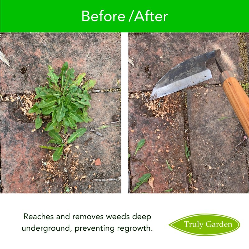 Effortless Weeding: Sharp Sickle Cuts Roots, Saves Time - with