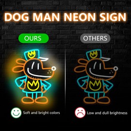 Movie Dog Neon Sign Cartoon Dog Neon Lights for Bedroom Dimmale Dog Neon Light Sign Wall Decorations for Party Kids Room Man Led Signs for Wall Decor Dog Light Up Sign Gifts for Movie Story Fans