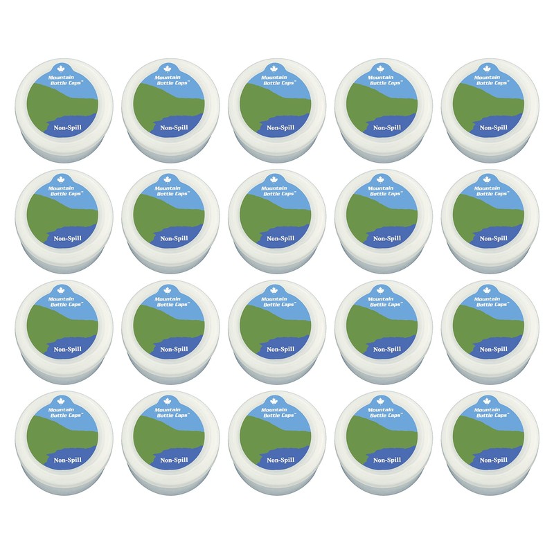MOUNTAIN BOTTLE CAPS Made in Canada - Non-Spill 20 Pack