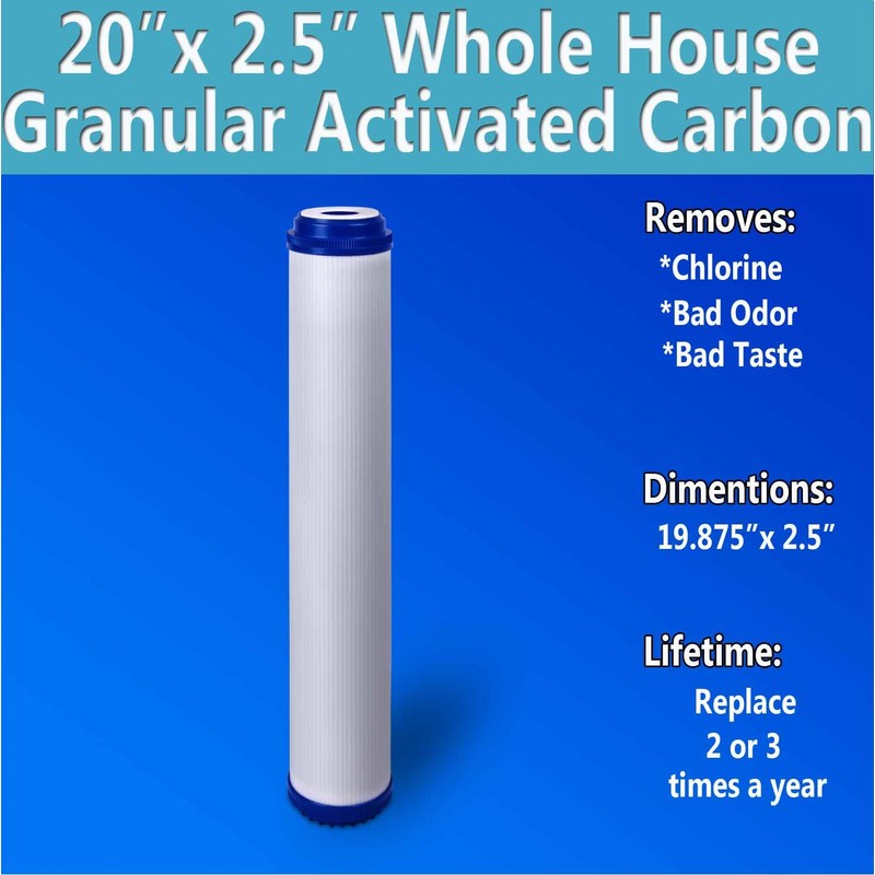 Standard Whole House Coconut Shell Granular Activated Carbon Water Filter