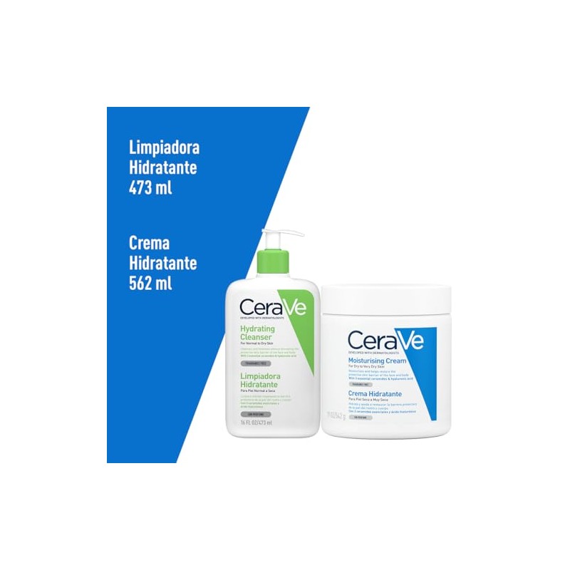 CeraVe rutina corporal piel seca: Limpia + hidrata