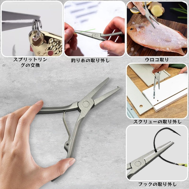 Split Ring Pliers Alligator Grip Fish Catcher Fish Grip with