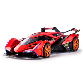 SASBSC Toy Cars Lambo V12 Race Car Toys with Light and Sound Diecast Metal Model Cars for 3+ Year Old Boys Pull Back Car Gift Toys for Kids Ages 3-8(Red)