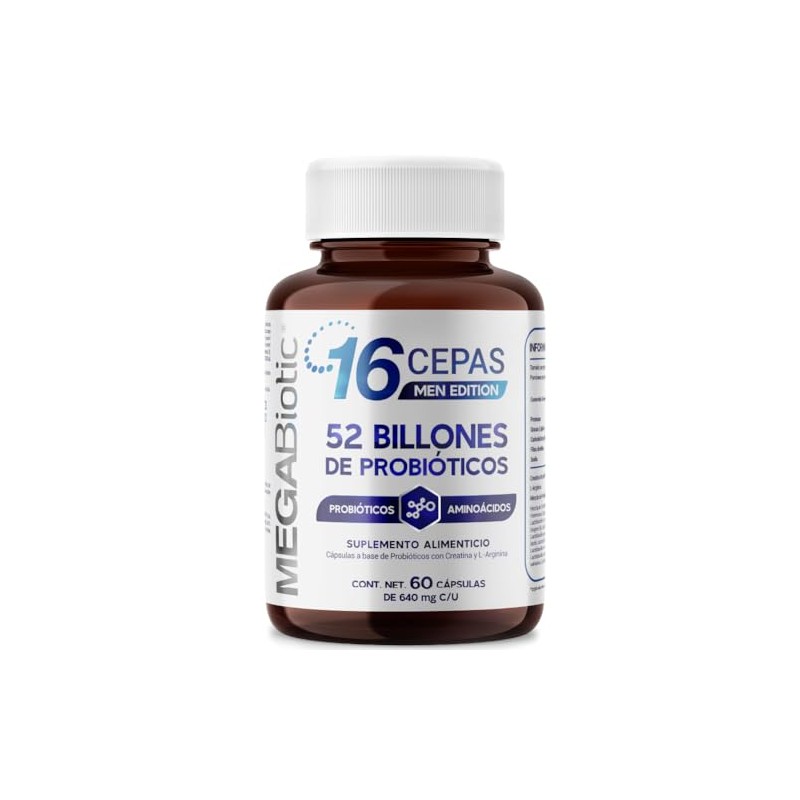 Probiticos Mens Edition y 52 Billones 16 Cepas con creatina
