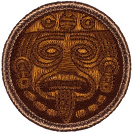 Mayan Patrol Patch - 2" Diameter Round Embroidered Patch (Hook & Loop Fastener)
