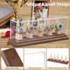 Championship Ring Display Case for 5 Rings – Walnut Wood