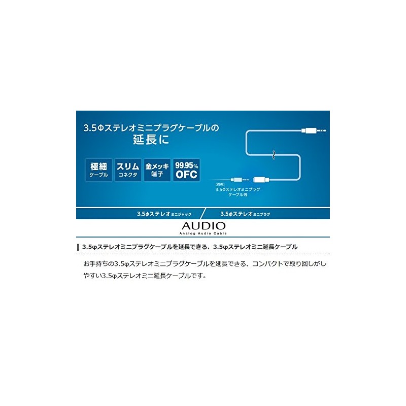 エレコム ステレオミニプラグ用延長ケーブル 金メッキ仕様 3.5φメス-3.5φオス ブラック 1.5m DH-MPJN15