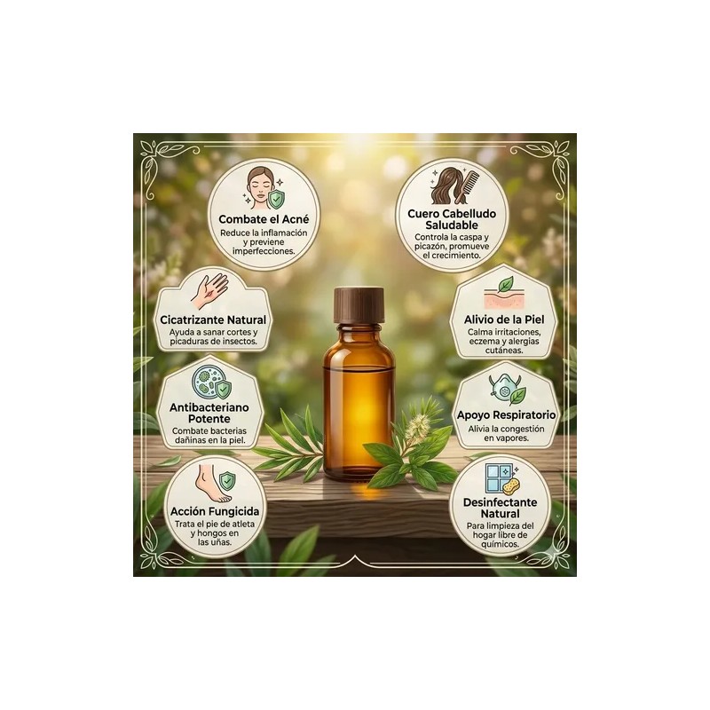Aceite Esencial De Árbol De Té 100% Puro 20ml