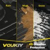 VOUKIY Floor Mats & Backrest Mats & Cargo Liner for