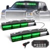 Emergency Dash Strobe Lights 2x16.8" Red/Blue 48W LED Safety Flashing