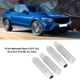 Aramox Car Door Lock Knob, 4pcs Car Interior Door Lock Pin Knob Cover for A B E CLA GLA GLC GLK Class (Silver)