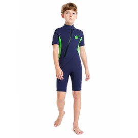 Summshall Children's Wetsuit, 2 mm Neoprene Shorty Warming Swimsuits for Girls and Boys, Thermal Diving Suit, Ultra Stretch Wetsuits for Water Sports