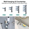 Soap holder four Layer Wall Mounted NO-Drilling Rotatable Self-draining Removable
