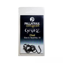 Pallatrax Gripz Fishing Hooks Chod 1X 2X Fishing Hooks Barbered Barbless Carp (X1, 4)