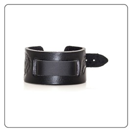 Fusamk Punk Belt Buckle Wristband Wolf Wide Leather Bracelet,7.0-8.0inches