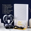 3D Glass Heart Christian Gifts for Women Men Faith Based