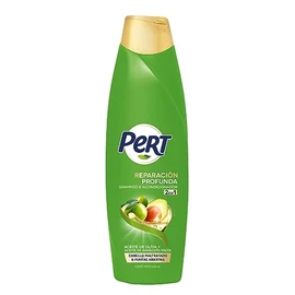 PERT, Shampoo 2 en 1 Olivo y Aguacate | Limpia y desenreda tu cabello, 650 ml