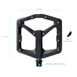 CRANK BROTHERS MTB Flat Pedal Stamp 3 Magnesium Body L Black