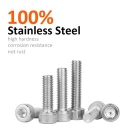 FullFun 1080PCS M2 M3 M4 Hex Socket Head Cap Screw Bolts Nuts and Washer Assortment Kit, 304 Stainless Steel Metric Screws with 3PCS Allen Wrenches, Allen Socket Hex Drive Machine Screws Set