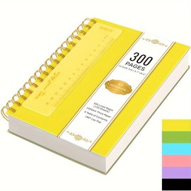 Spiral Journal Notebook, A5 Lined Hardcover Notebook For Women Men Work School Travel, 300 Pages PVC Cover Notepad For Note Taking, College Ruled Notebook With 100GSM Thick Paper, 5.7'' X 8.4'' - 1: Yellow, Spiral: A5-Spiral