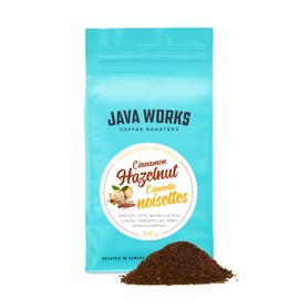 Java Works Coffee Cinnamon Hazelnut Flavoured Coffee *Ground*, 340 Grams