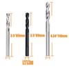 Wowsupm GDR-12PCS 1/4" 1/4" HSS Pilot Drill Bit Set for