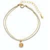 Takumi TAK-35-2 Stone Charm Bracelet II Gold, Wrist Circumference Approx.