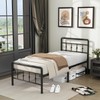 DiaOutro 16 Inch Twin XL Bed Frame with Headboard and