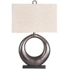 BOWERY HILL Contemporary Aluminum Table Lamp in Antique Silver