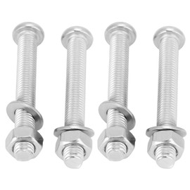 4 Sets Stainless Steel Ladder Bolt Set, Stainless Steel Swimming Pool Ladder Screw Set Screws and Nuts Hardware Repair Kit for Pool Ladders