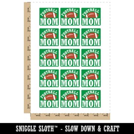 Football Mom Temporary Tattoo Water Resistant Fake Body Art Set Collection - 15 2" Tattoos (1 Sheet)