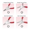 LEONTOOL Internal Snap Ring Pliers 5-Inch Circlip Pliers with Bent